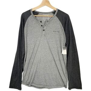 BRTN Long Sleeve Henley Shirt Size XXL